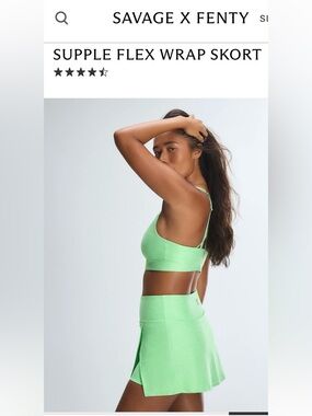 Savage X Fenty Wrap Skort in lime Green